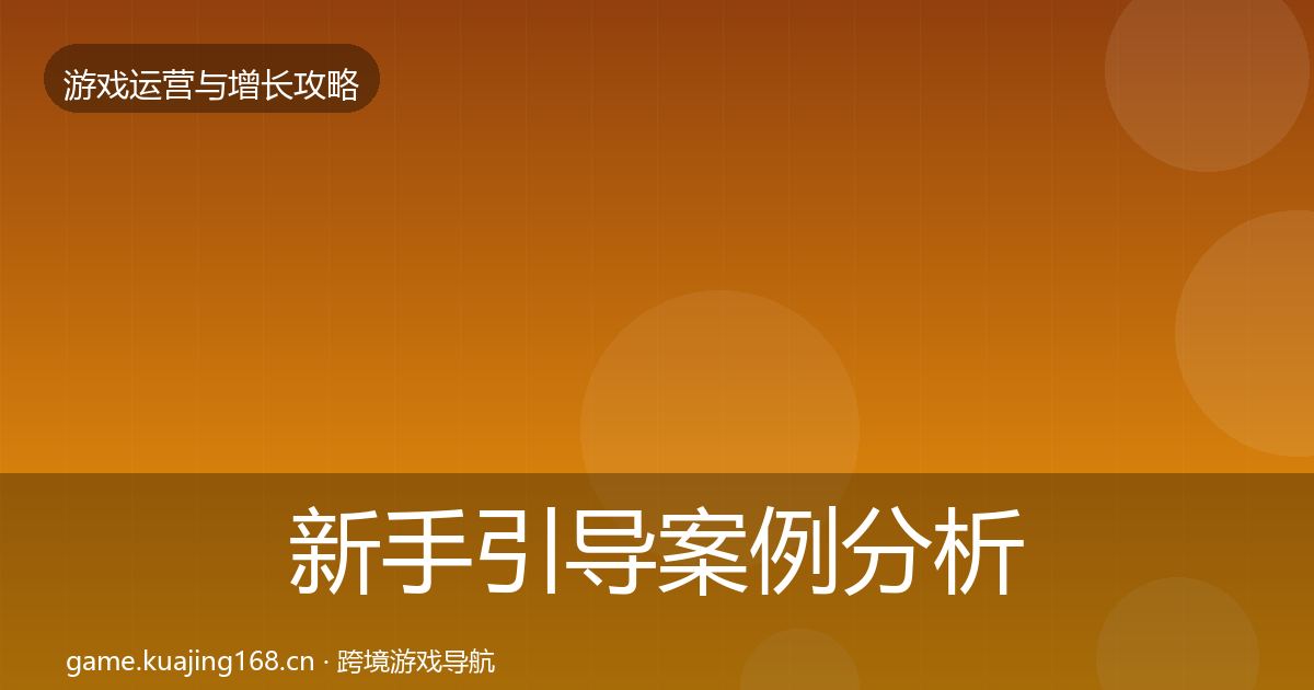 新手引导案例分析入门到进阶·第1013篇