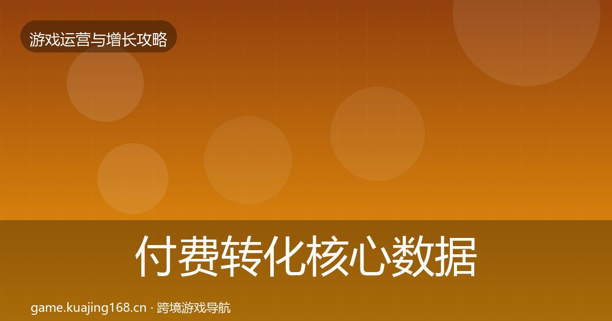 付费转化核心数据指标要点梳理·第1036篇