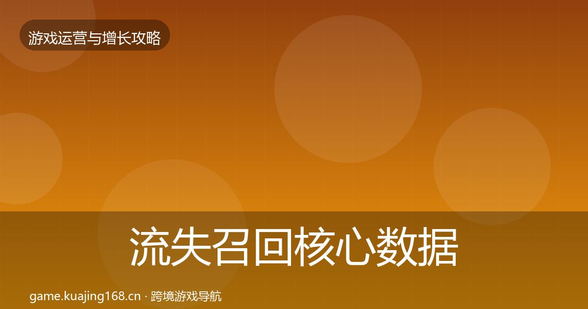 流失召回核心数据指标要点梳理·第1038篇