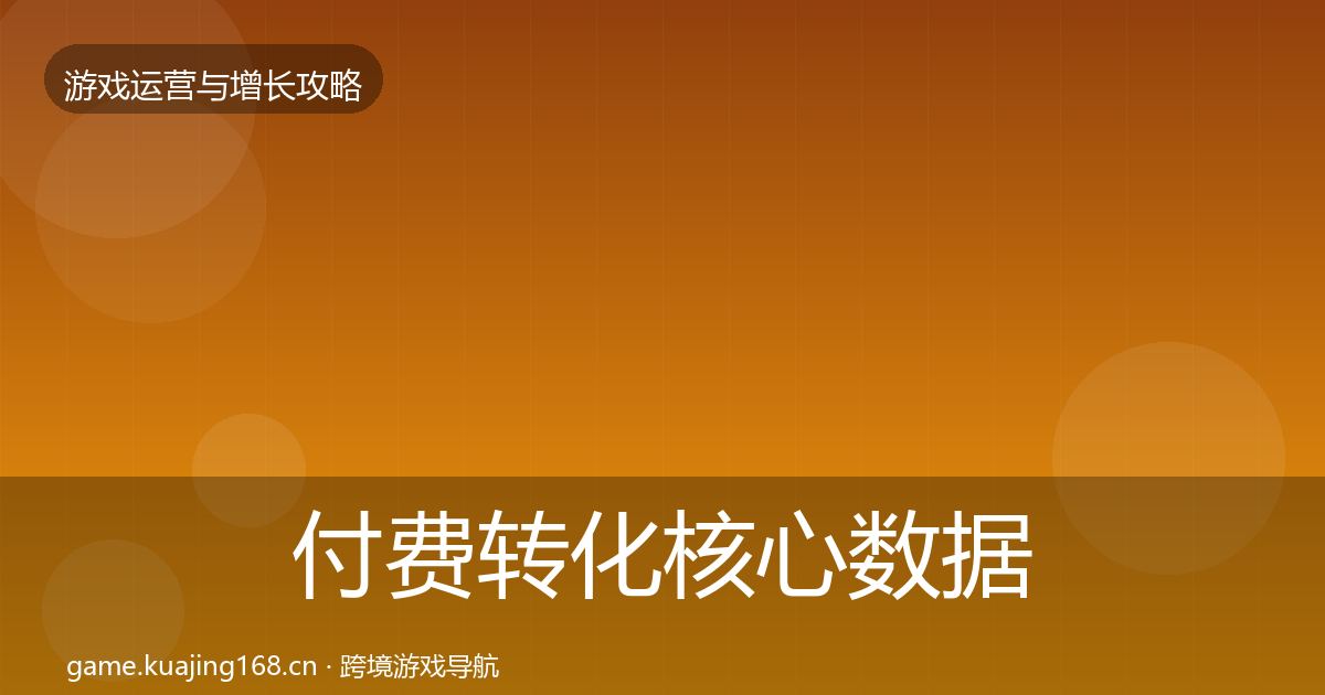 付费转化核心数据指标要点梳理·第1076篇