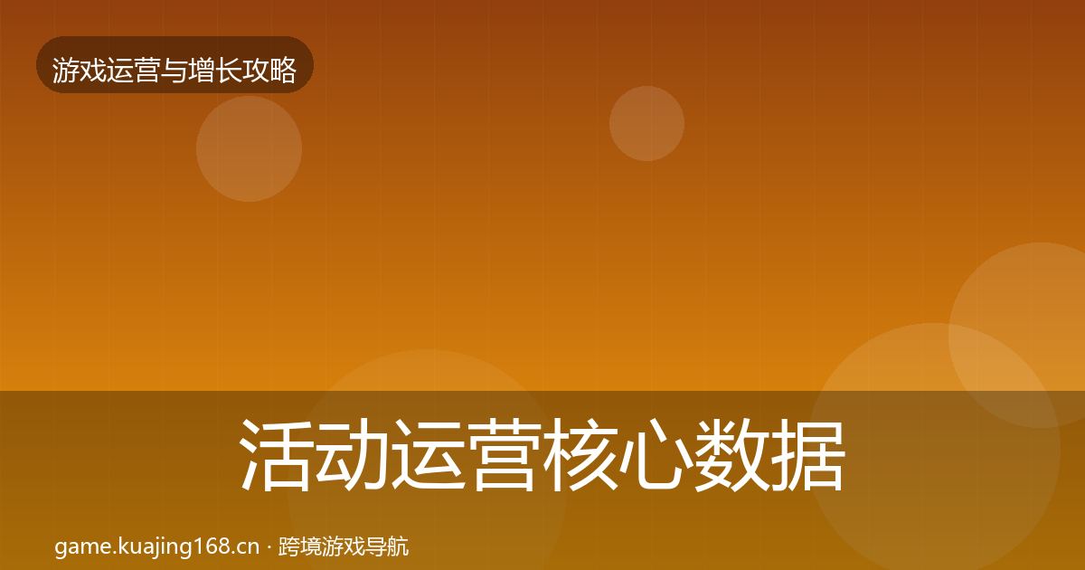 活动运营核心数据指标入门到进阶·第1076篇