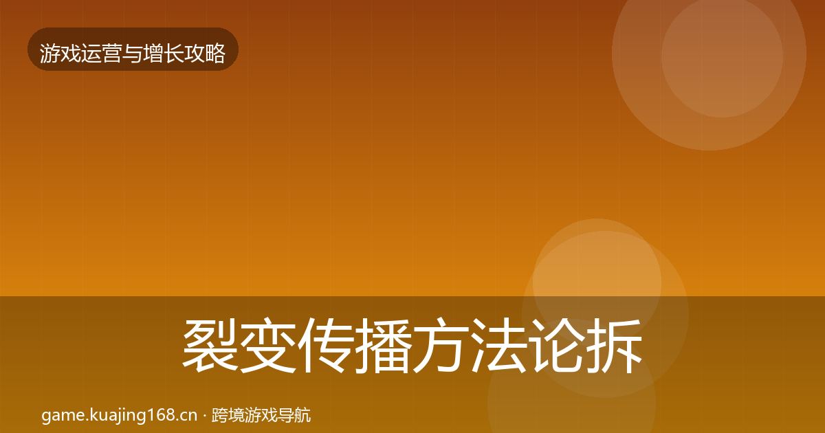 裂变传播方法论拆解入门到进阶·第1087篇