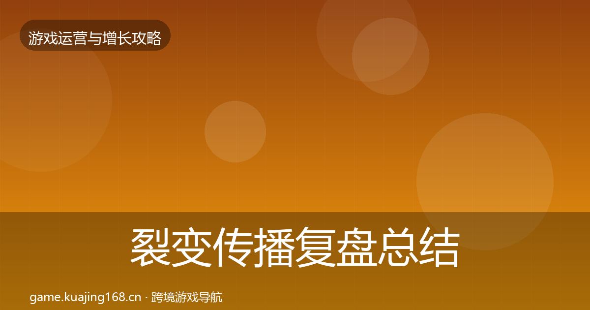 裂变传播复盘总结入门到进阶·第1107篇