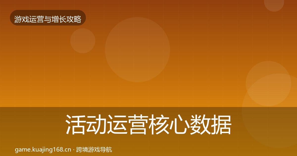 活动运营核心数据指标入门到进阶·第1116篇