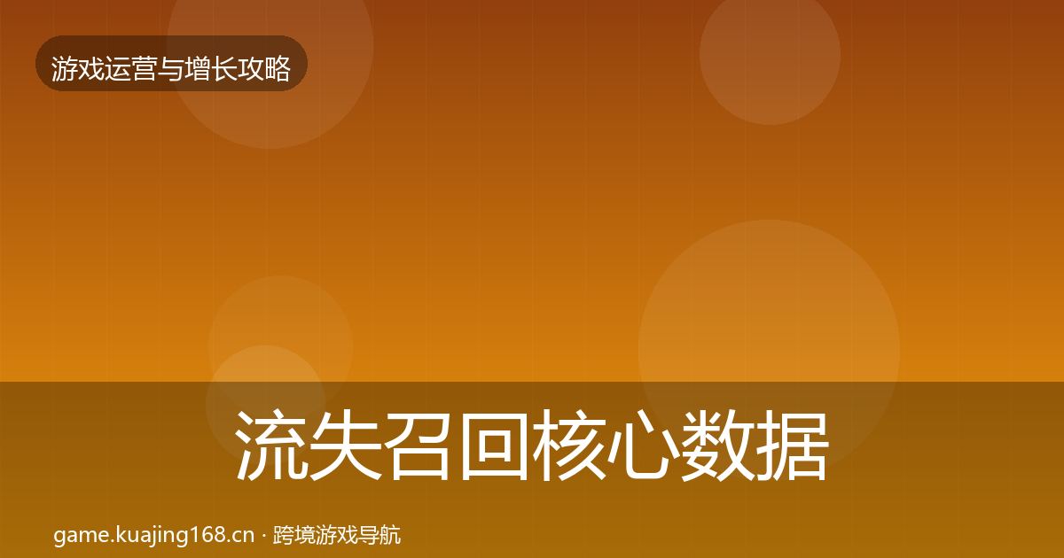 流失召回核心数据指标要点梳理·第1158篇