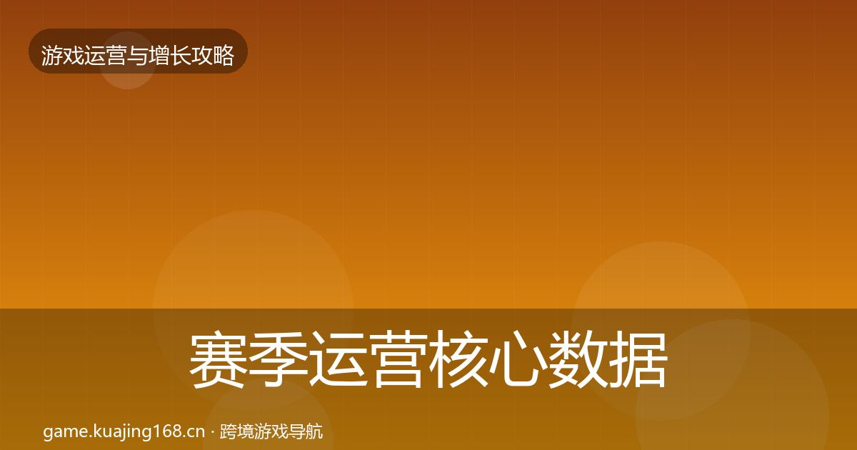 赛季运营核心数据指标实践指南·第1160篇