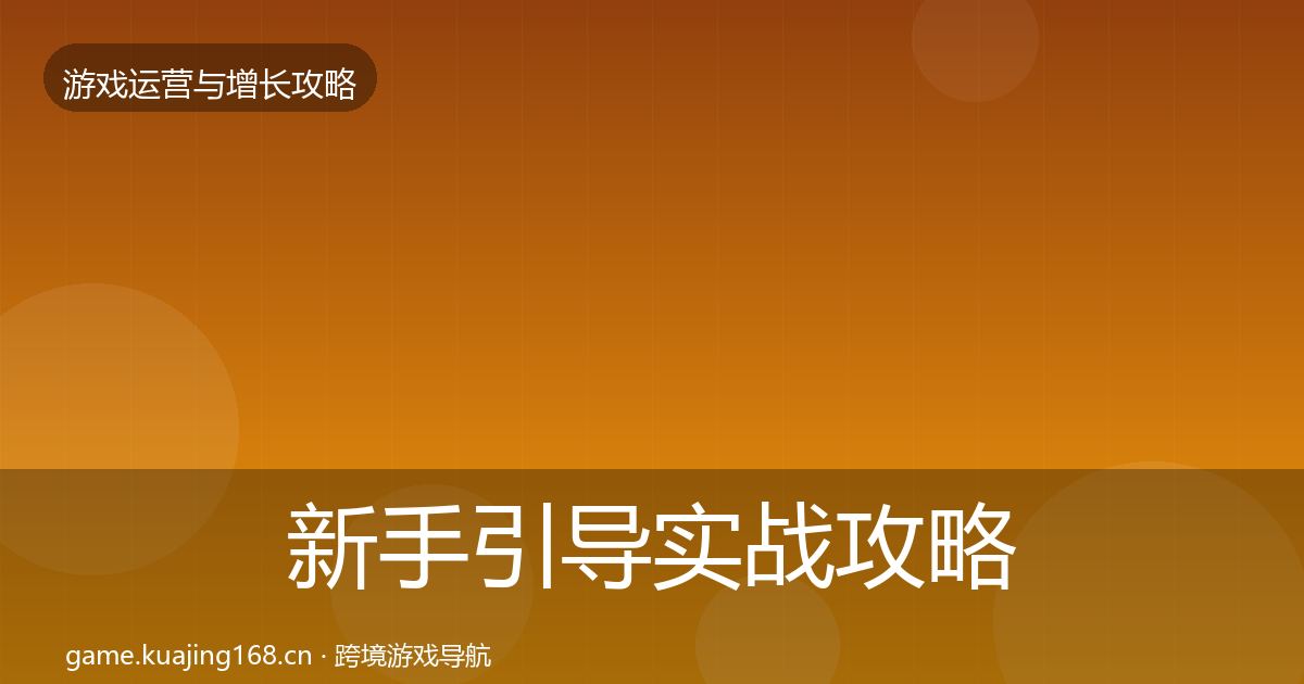 新手引导实战攻略入门到进阶·第1163篇