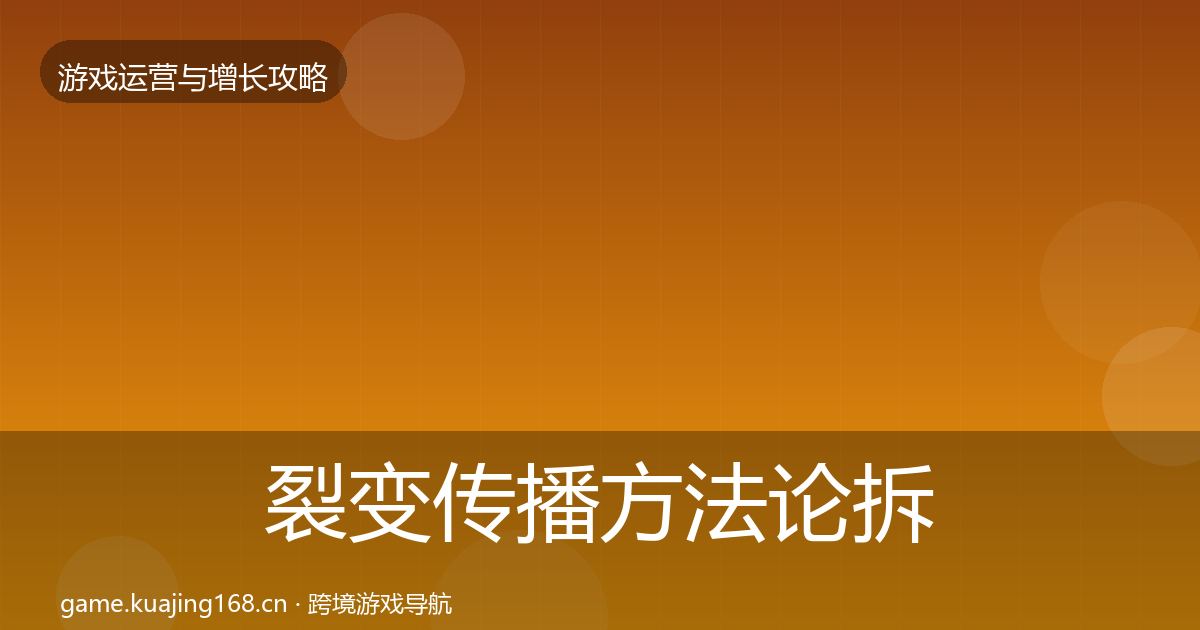 裂变传播方法论拆解入门到进阶·第1167篇