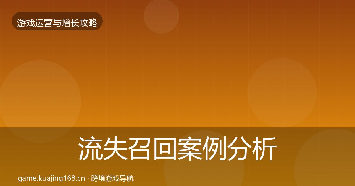 流失召回案例分析要点梳理·第1173篇
