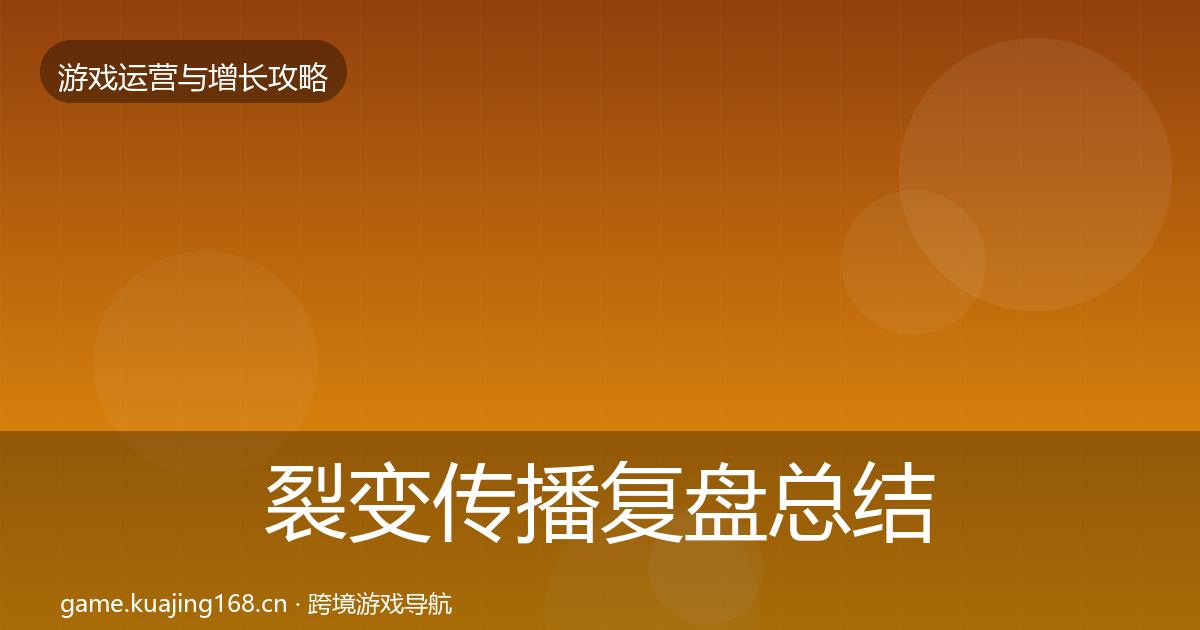 裂变传播复盘总结入门到进阶·第1187篇