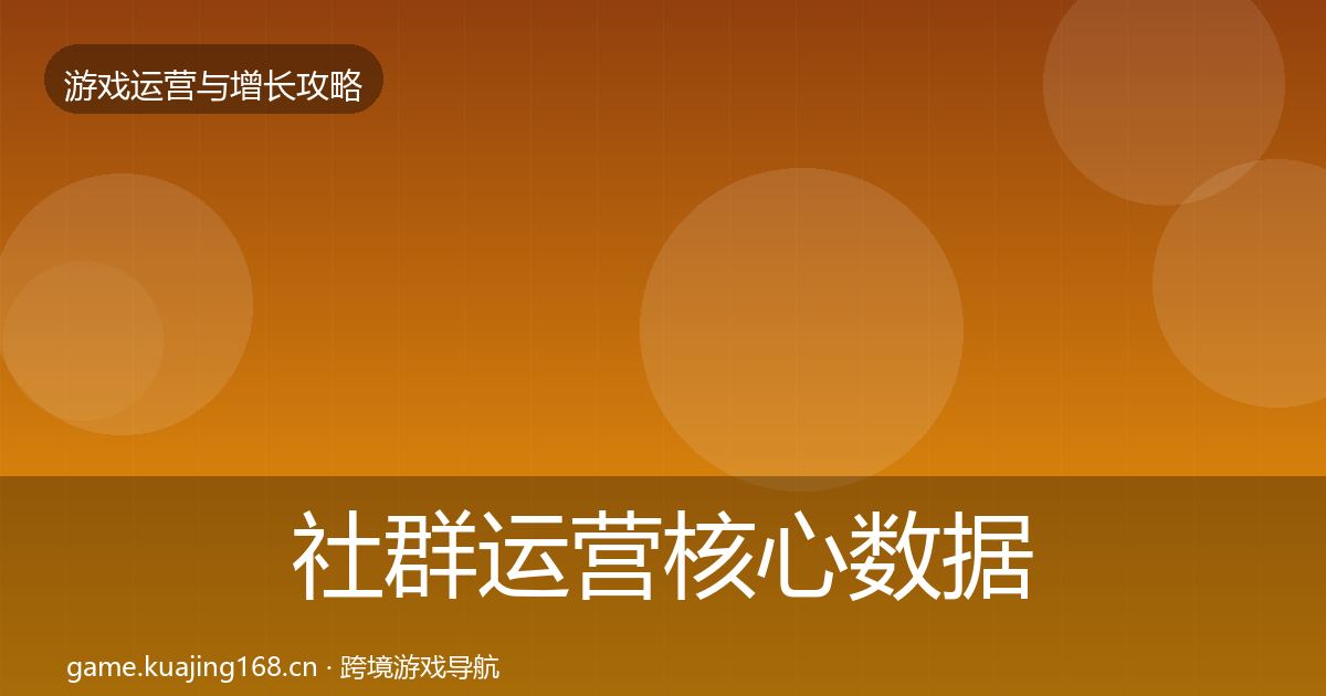 社群运营核心数据指标全攻略·第1197篇
