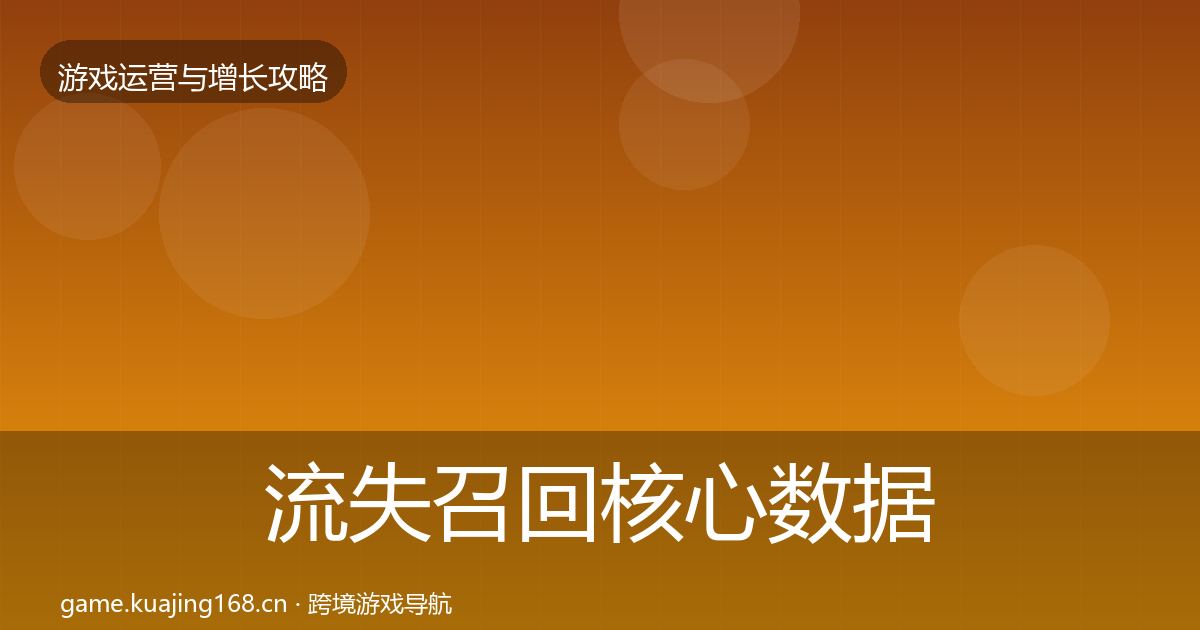 流失召回核心数据指标要点梳理·第1198篇