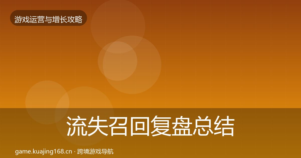 流失召回复盘总结要点梳理·第1268篇