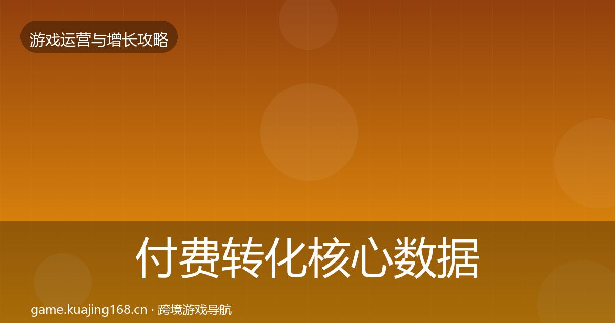 付费转化核心数据指标要点梳理·第1276篇