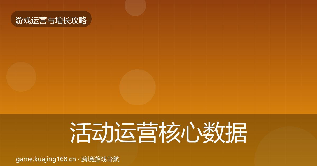 活动运营核心数据指标入门到进阶·第1276篇