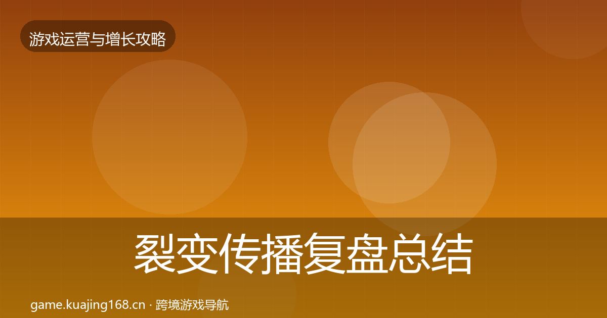 裂变传播复盘总结入门到进阶·第1347篇