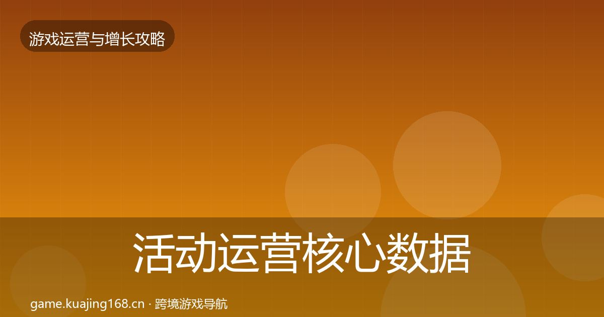 活动运营核心数据指标入门到进阶·第1356篇