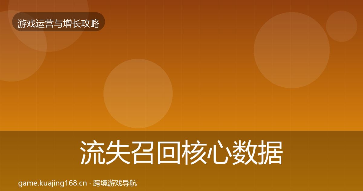 流失召回核心数据指标要点梳理·第1438篇