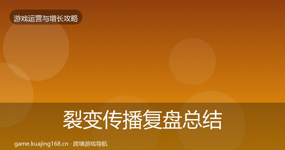 裂变传播复盘总结入门到进阶·第1507篇