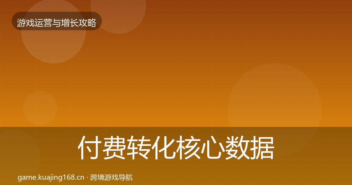 付费转化核心数据指标要点梳理·第1516篇