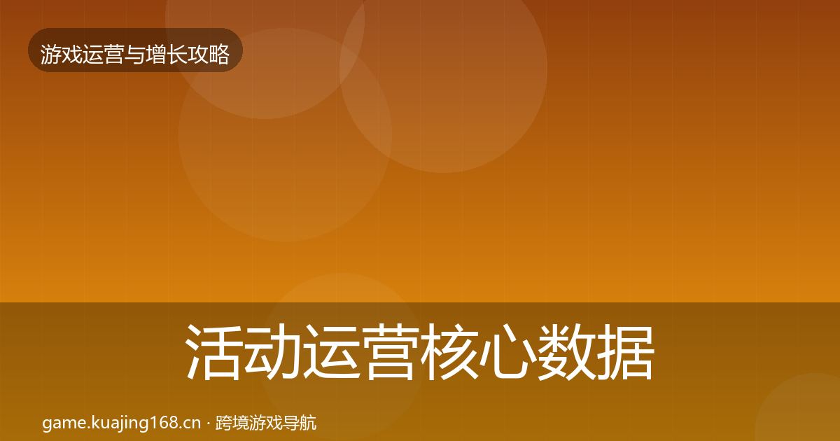 活动运营核心数据指标入门到进阶·第1516篇
