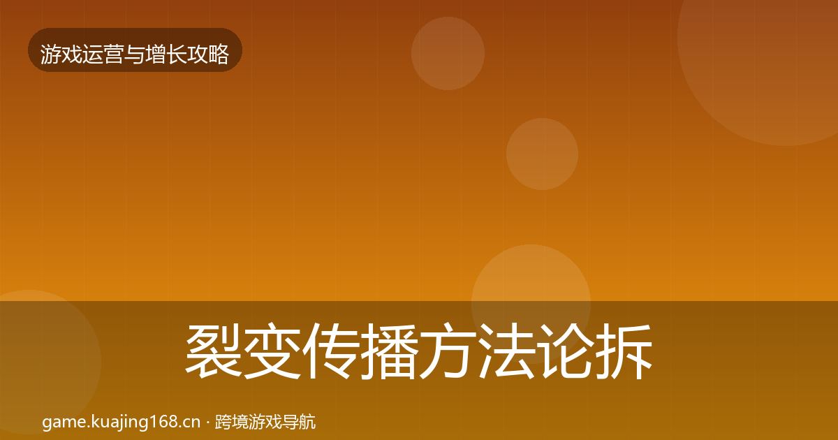裂变传播方法论拆解入门到进阶·第1527篇