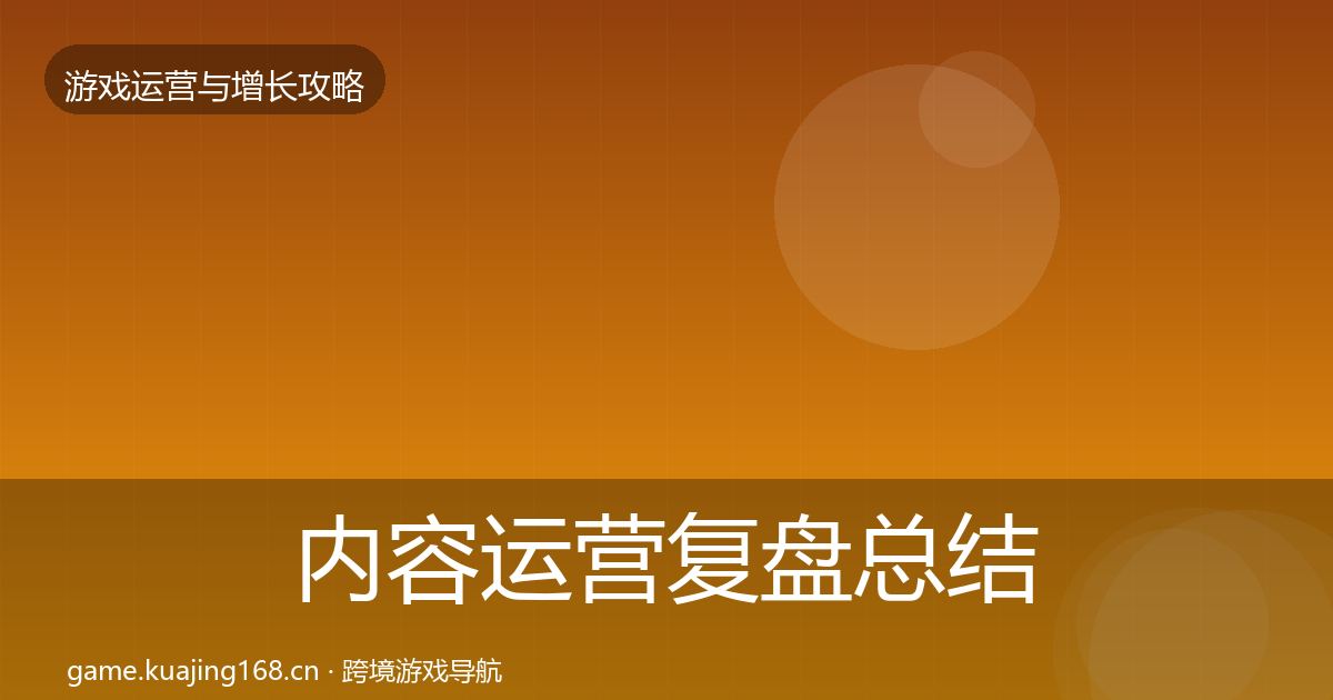 内容运营复盘总结实践指南·第1589篇