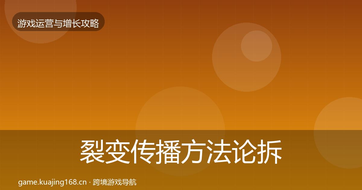 裂变传播方法论拆解入门到进阶·第1607篇