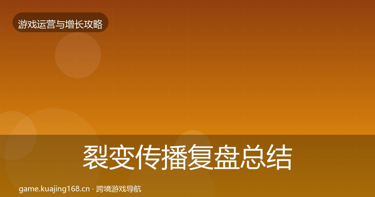 裂变传播复盘总结入门到进阶·第1627篇