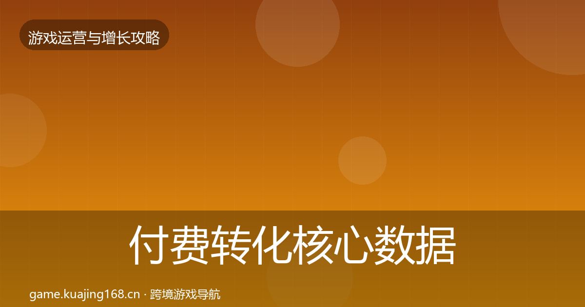 付费转化核心数据指标要点梳理·第1636篇