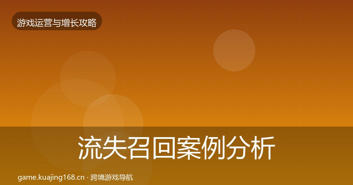 流失召回案例分析要点梳理·第1653篇