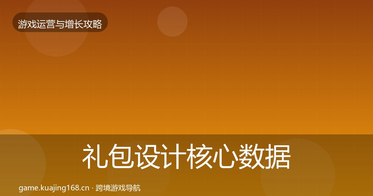 礼包设计核心数据指标全攻略·第1680篇