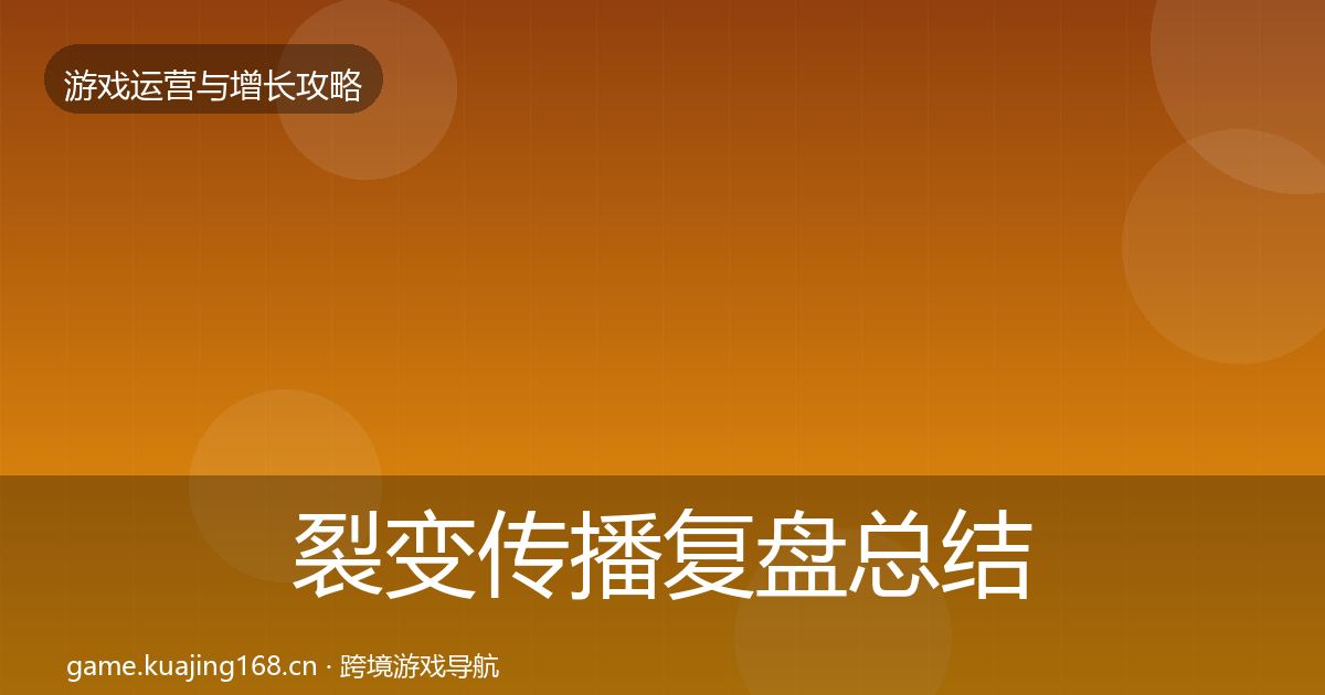 裂变传播复盘总结入门到进阶·第1707篇
