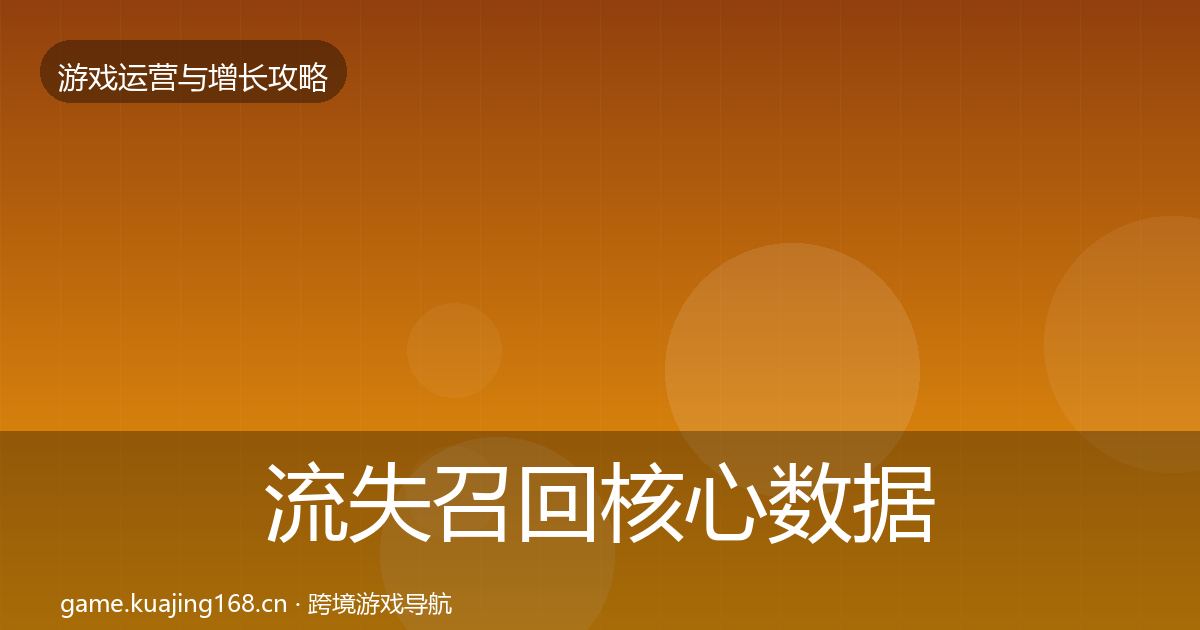 流失召回核心数据指标要点梳理·第1718篇