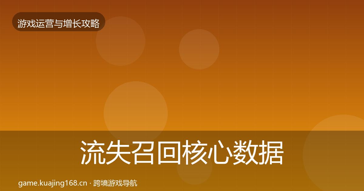 流失召回核心数据指标要点梳理·第1758篇