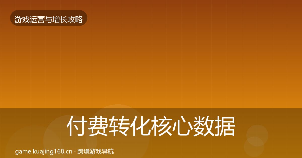 付费转化核心数据指标要点梳理·第1796篇