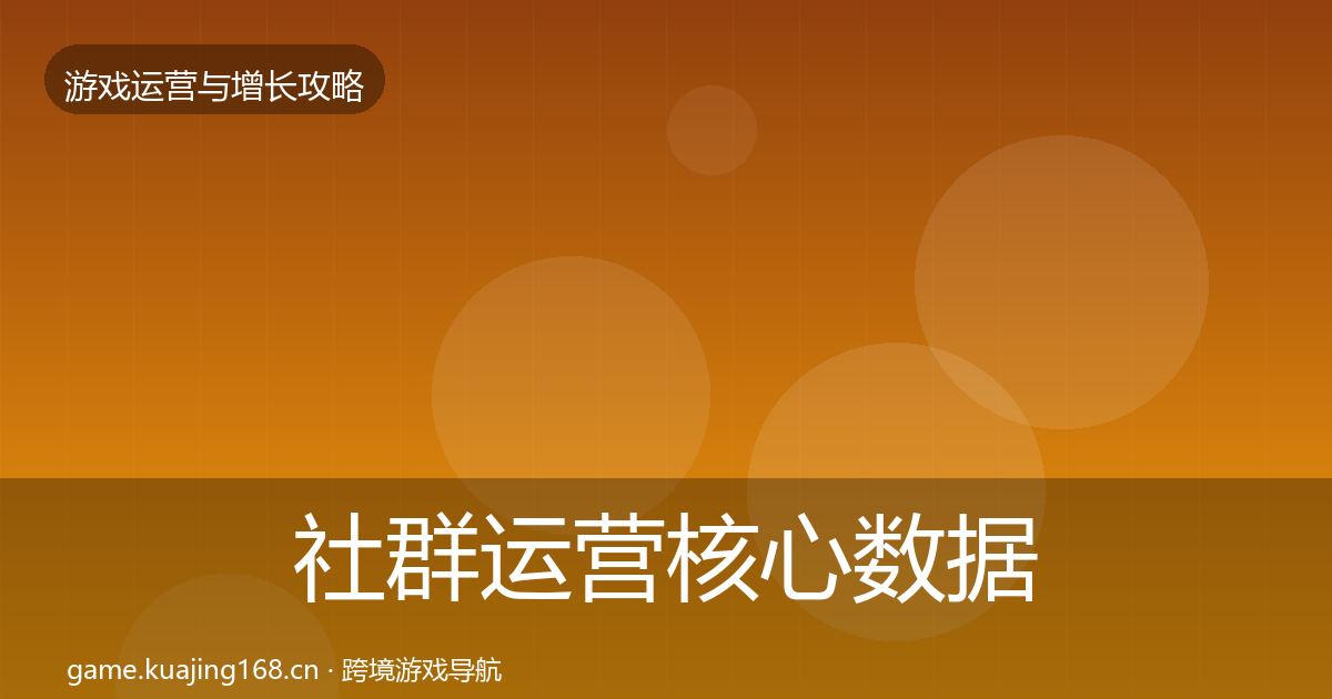 社群运营核心数据指标全攻略·第1837篇