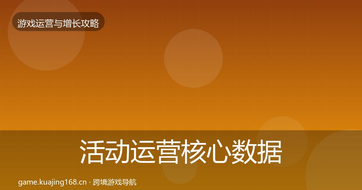 活动运营核心数据指标入门到进阶·第1916篇