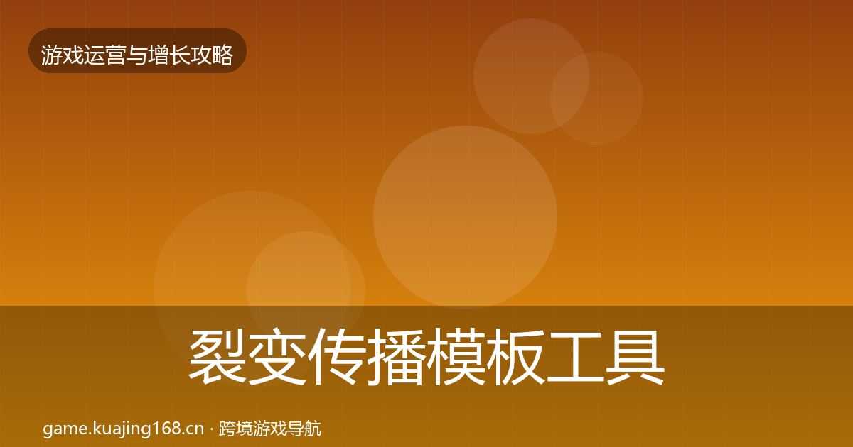 裂变传播模板工具入门到进阶·第1952篇