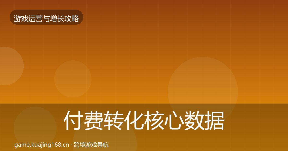付费转化核心数据指标要点梳理·第1956篇
