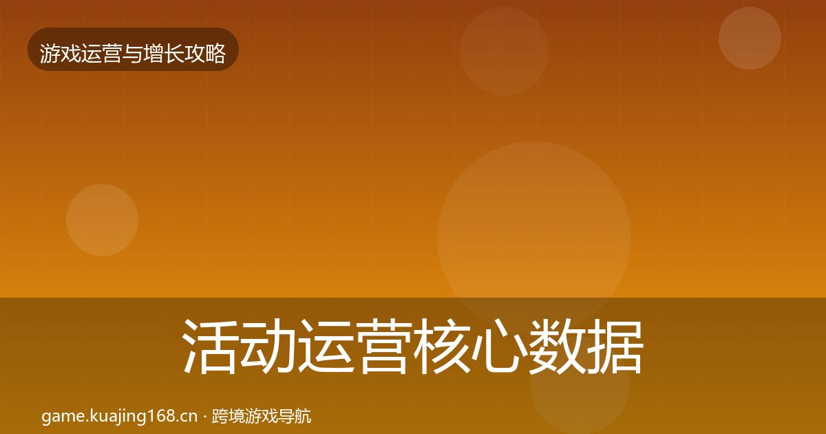 活动运营核心数据指标入门到进阶·第1956篇