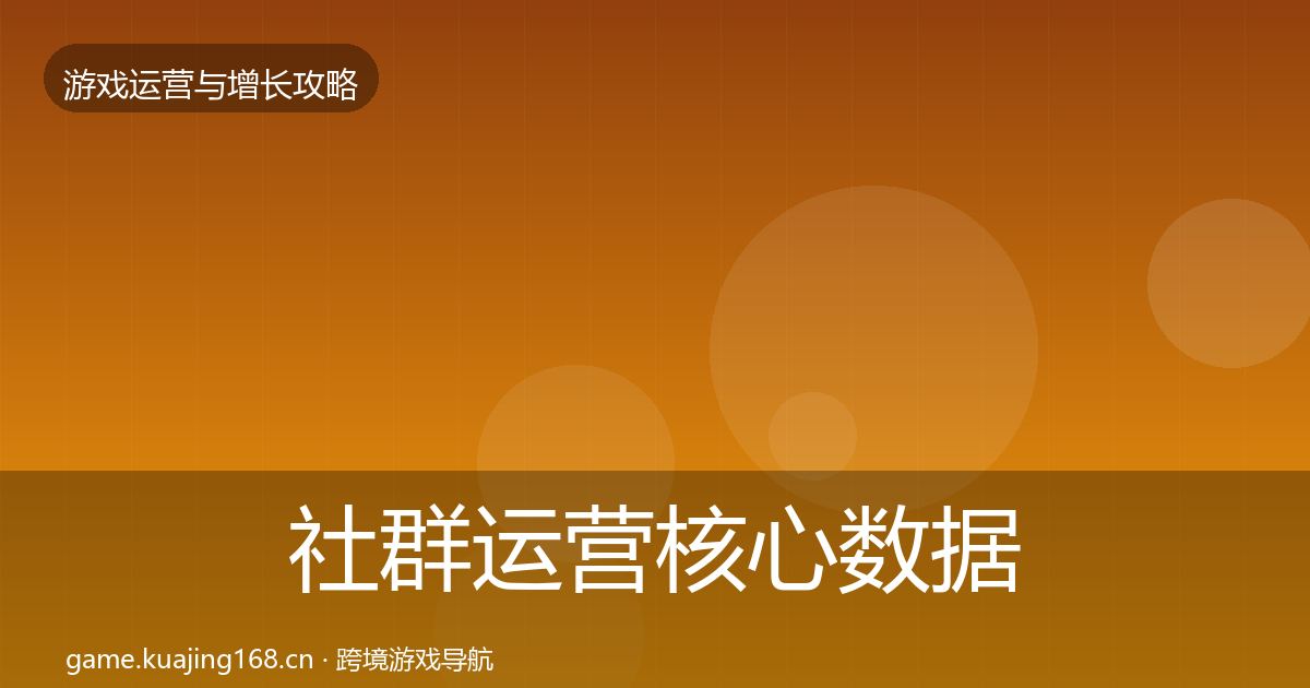 社群运营核心数据指标全攻略·第1957篇