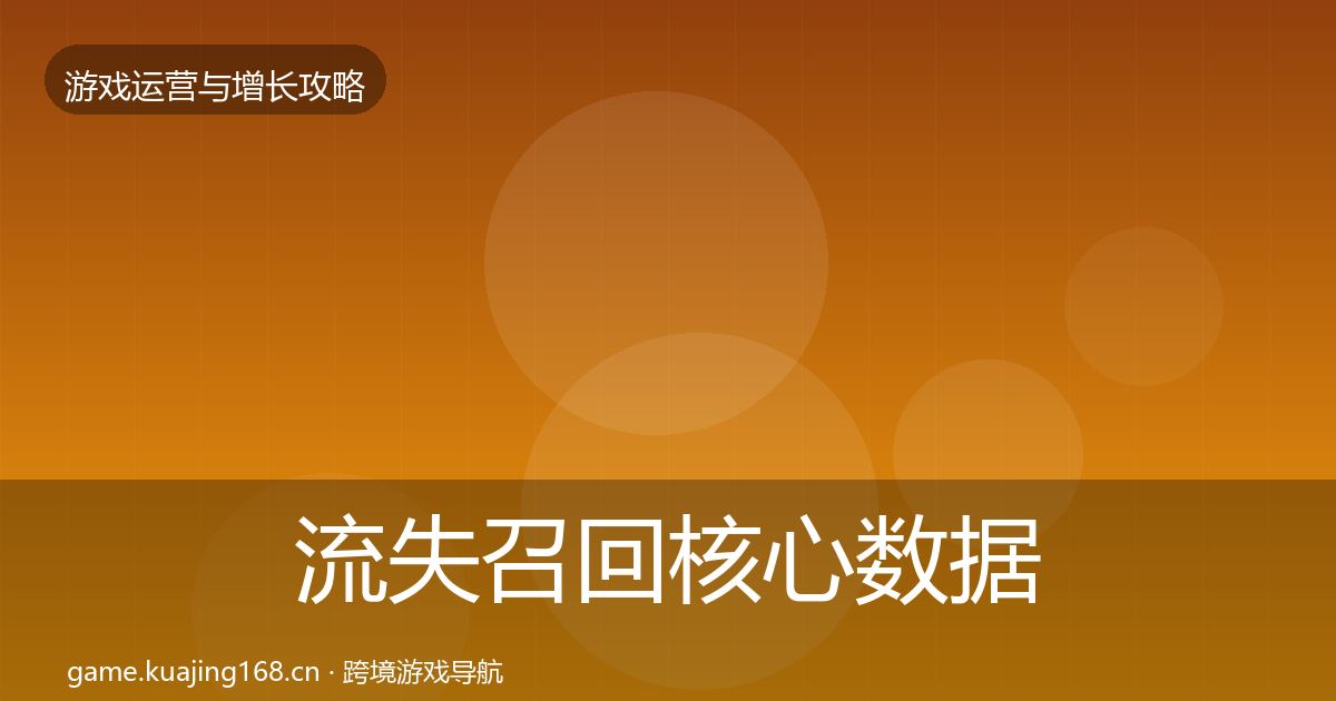 流失召回核心数据指标要点梳理·第1958篇
