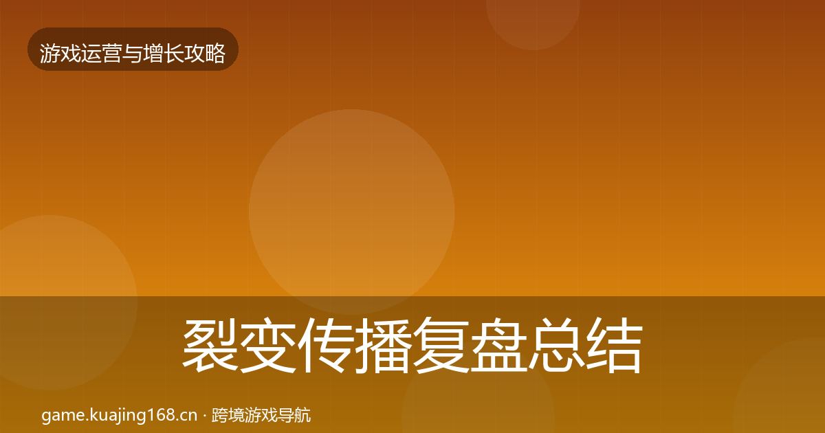 裂变传播复盘总结入门到进阶·第1987篇