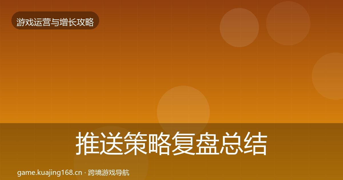 推送策略复盘总结入门到进阶·第1989篇