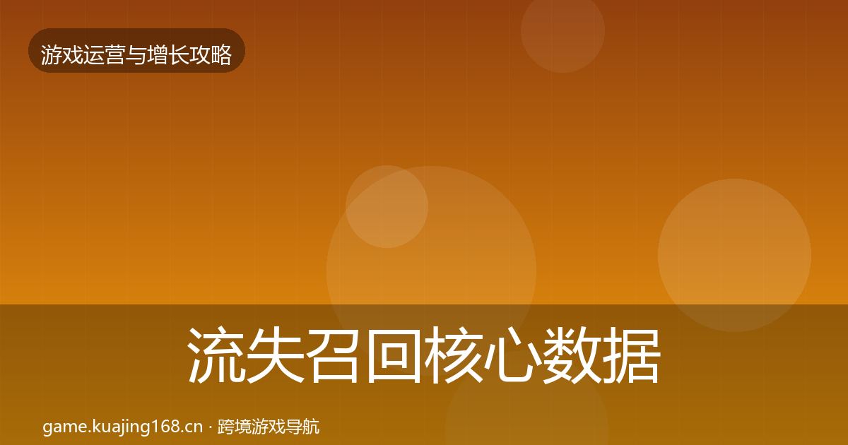 流失召回核心数据指标要点梳理·第1998篇