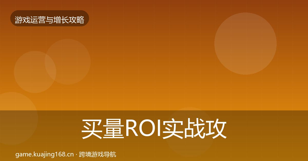 买量ROI实战攻略要点梳理·第2002篇