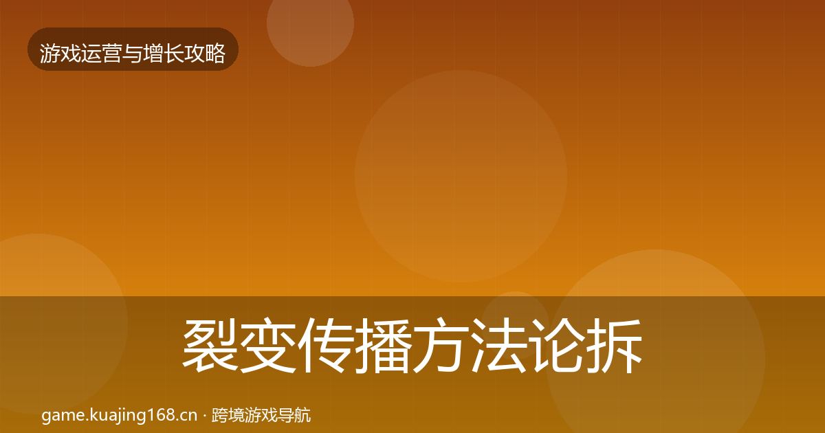 裂变传播方法论拆解入门到进阶·第2007篇