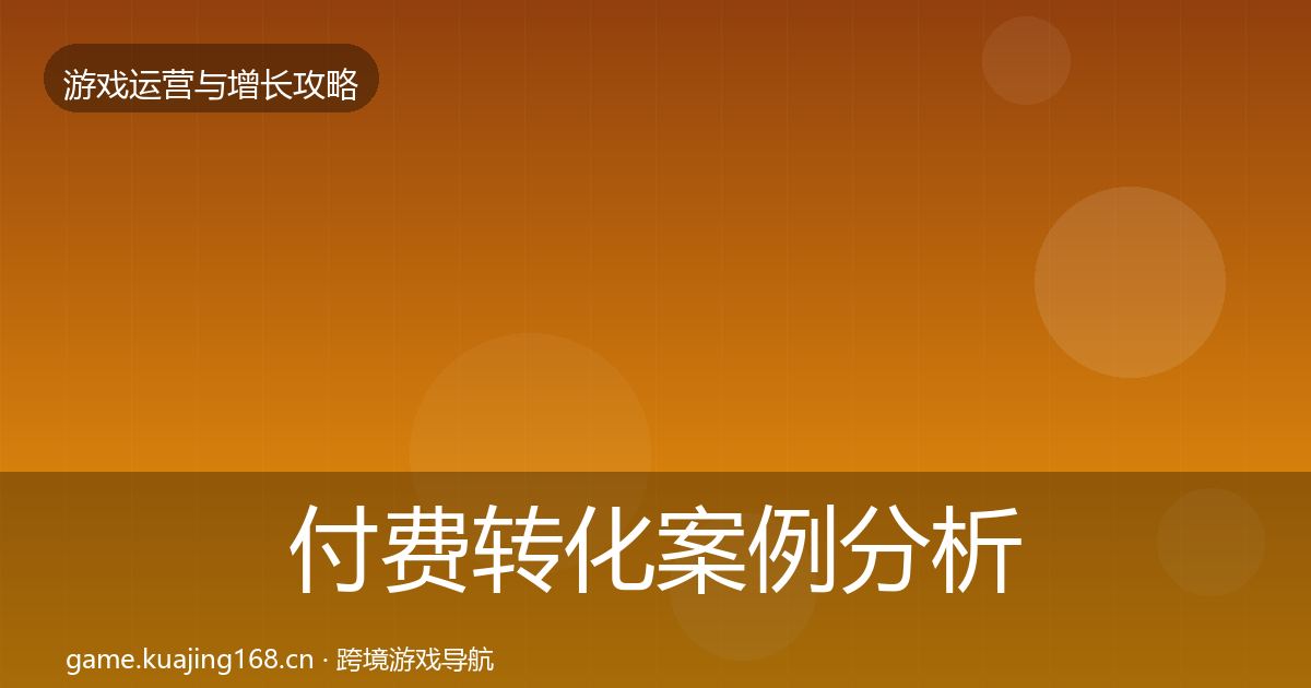 付费转化案例分析要点梳理·第2011篇
