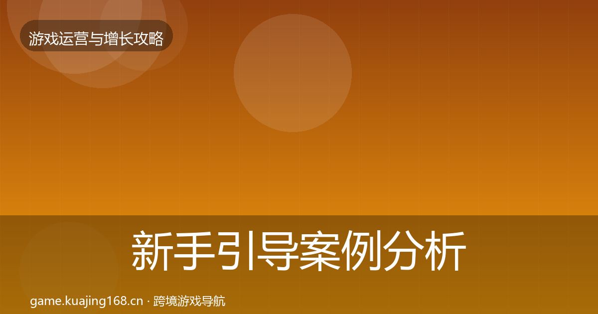 新手引导案例分析入门到进阶·第2013篇